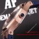 2017 Clone Audemars Piguet Lady Royal Oak Rose Gold Diamond Bezel Brown Rubber 32mm (7)_th.jpg